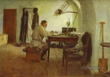 Leo Tolstoi in seiner Studie 1891 Ilya Repin Ölgemälde